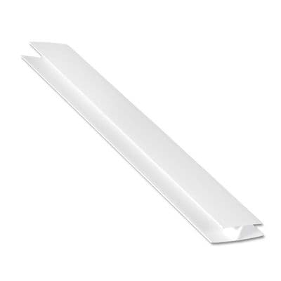 White H Section Soffit Joint Trim - 5m