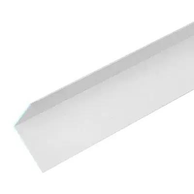 White PVC 50mm x 50mm Rigid Angle - 5m