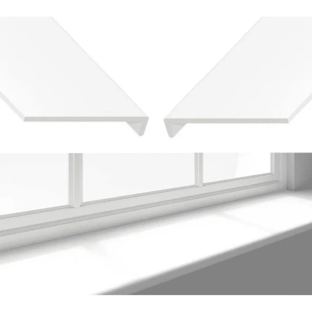 White Square Internal Window Sill Cover 9mm x 5 Meter