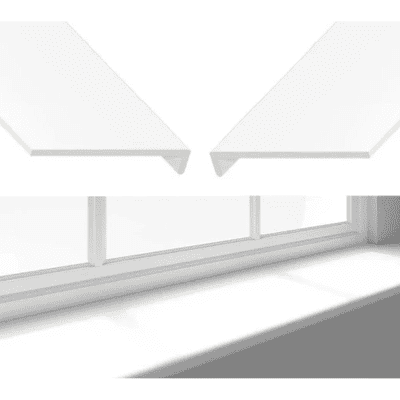 White Square Internal Window Sill Cover 9mm x 5 Meter