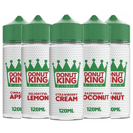 Donut King 100ml E Liquid range - Free Nic Shot