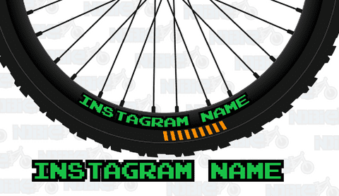 Arcade Text Custom Rim Graphics/Stickers