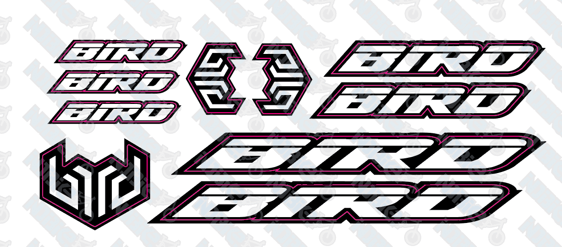 Bird Bikes Graphic Stickers