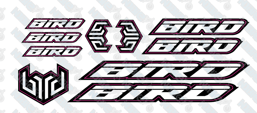Bird Bikes Graphic Stickers
