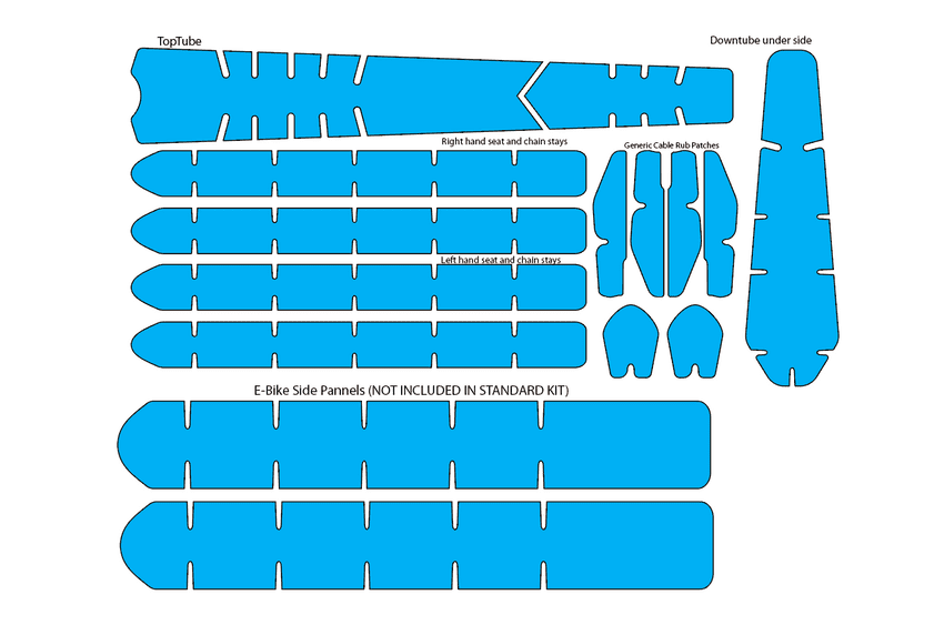 indibike Logo Pattern BikeTattoo Kit Protective Kit