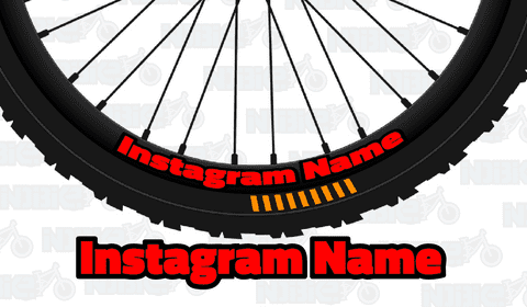 Bold Text Custom Rim Graphics/Stickers