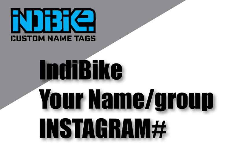 Bold Impact Font Bike Cycling Name Tag Hashtag Vinyl Cut