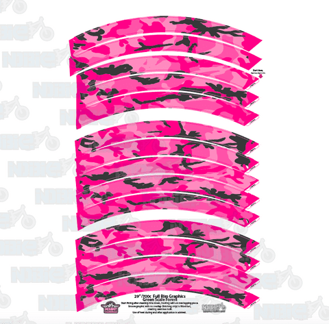 Camouflage Pink Urban Full Rim Graphics