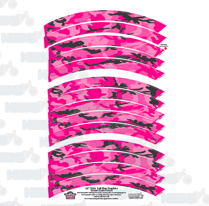 Camouflage Pink Urban Full Rim Graphics