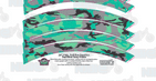 Camouflage Teal/Mint Urban Full Rim Graphics