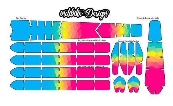 Candy Refresh Pattern Bike Tattoo Kit