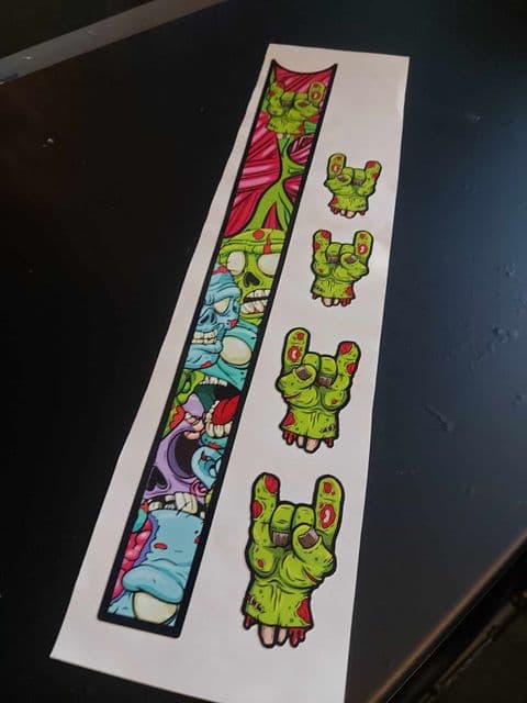 Cartoon Zombie Top Tube Graphic