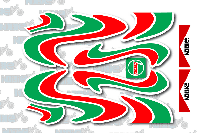 Castrol Toyota/ Honda Retro Racing Frame Fork Embellishments