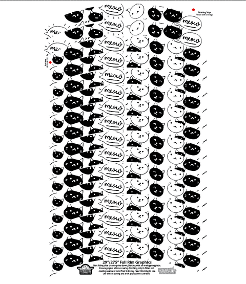 Cat Pattern CUSTOMISABLE Full Rim Graphics