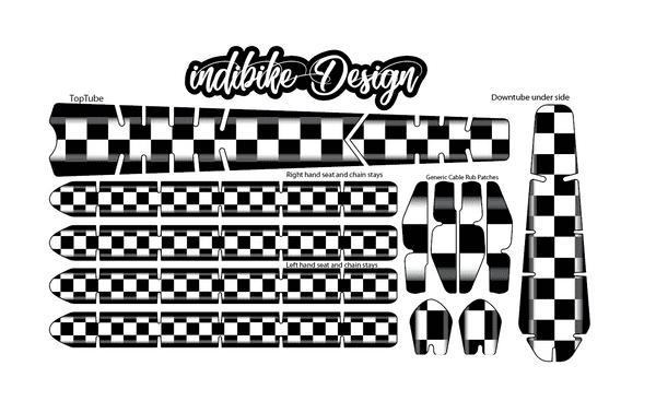 Cheque Pattern Bike Tattoo Kit
