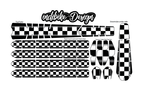 Cheque Pattern Bike Tattoo Kit