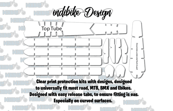 Clear BikTat Kit Universally Fitting Frame Protection.