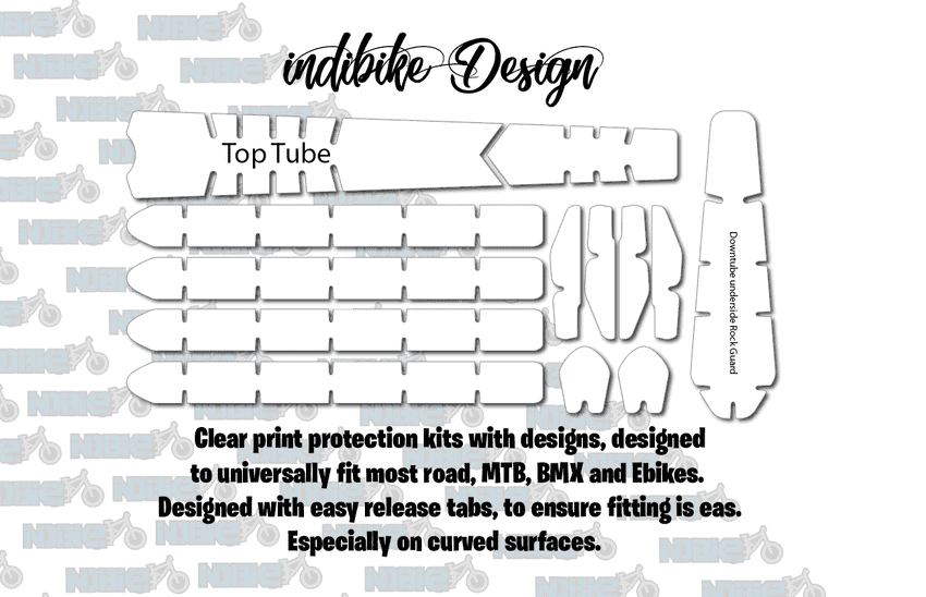 Clear BikTat Kit Universally Fitting Frame Protection.