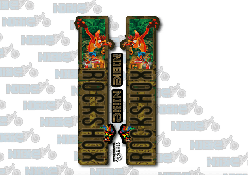 Crash Bandicoot Rock Shox 2021 Fork Graphics
