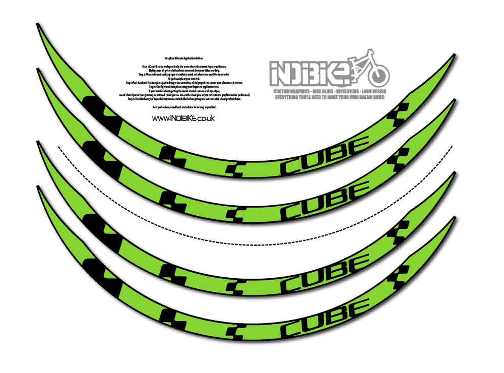 Custom Trials Rim Graphics Cube Large Logos Rim Decal