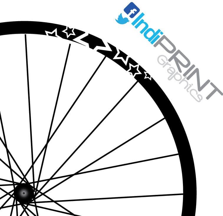Custom Trials Rim Graphics Custom Stars Rim Decals x12