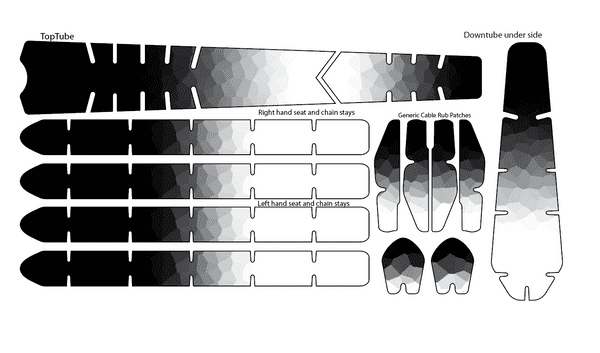 Dark Crystals Pattern BikeTattoo Kit (Clear)