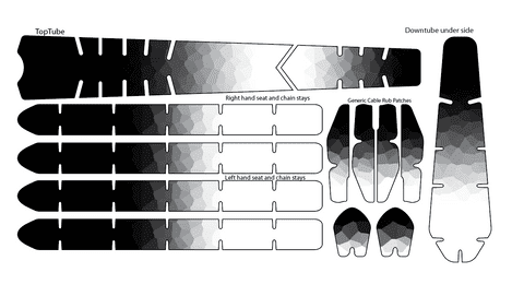Dark Crystals Pattern BikeTattoo Kit (Clear)