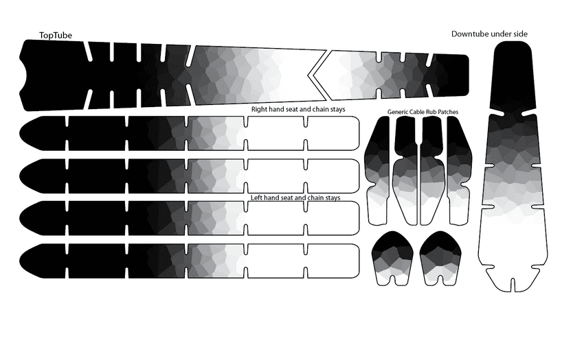 Dark Crystals Pattern BikeTattoo Kit (Clear)