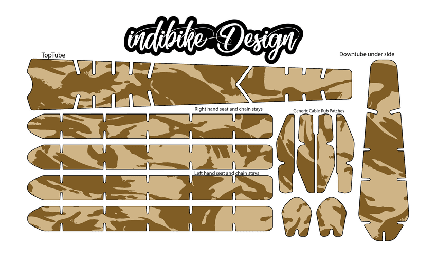 Desert Camouflage Pattern Bike Tattoo Kit