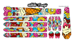 Deserts Donuts and Sprinkles Pattern Bike Tattoo Kit