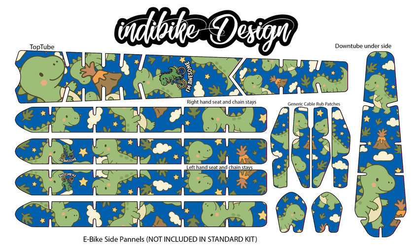 indibike Logo Pattern BikeTattoo Kit Protective Kit