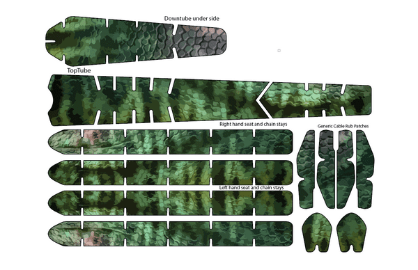Dinosaur Skin Pattern BikeTattoo Kit