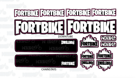 FortBike Fortnite Pun Universal Fit Graphic Set
