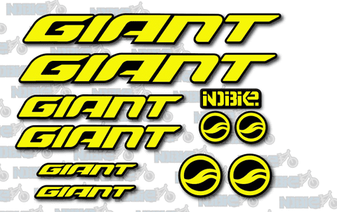 Giant Bikes Basic Sticker Graphic Set