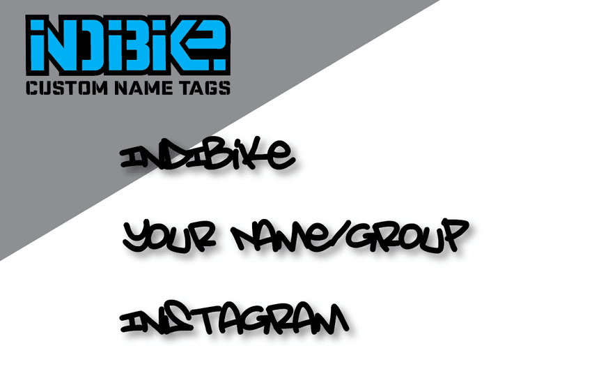 Graffiti Bike Cycling Name Tag Hashtag Vinyl Cut