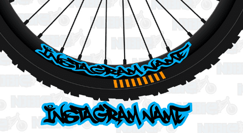 Graffiti Text Custom Rim Graphics/Stickers