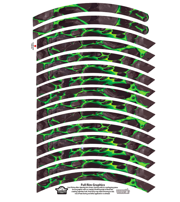 Green Acid Print Full Rim Graphic/Wrap