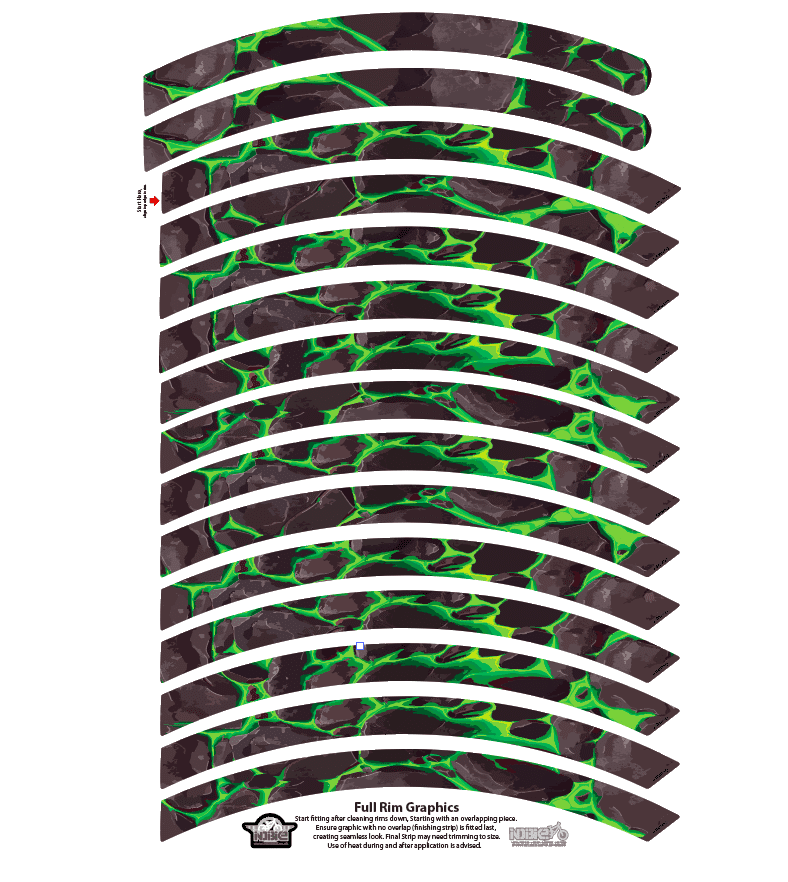 Green Acid Print Full Rim Graphic/Wrap