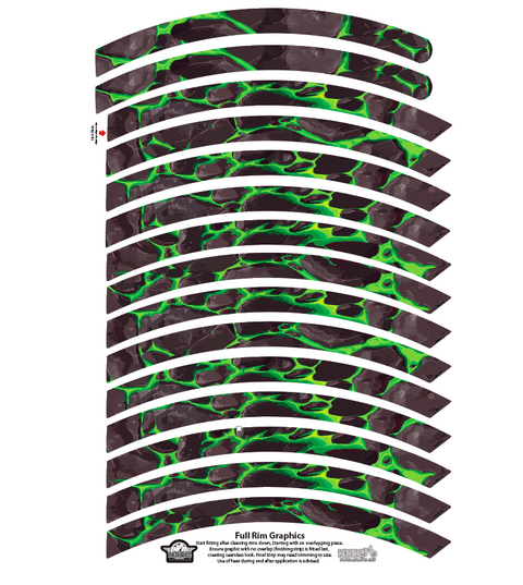 Green Acid Print Full Rim Graphic/Wrap