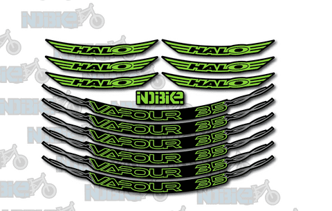 Halo Vapour 35 Rim Stickers/Decals