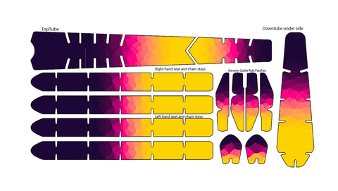 Hazy Sunset Pattern BikeTattoo Kit