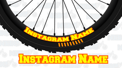 High School Text Custom Rim Graphics/Stickers