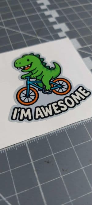 I'm Awesome Dino Sticker