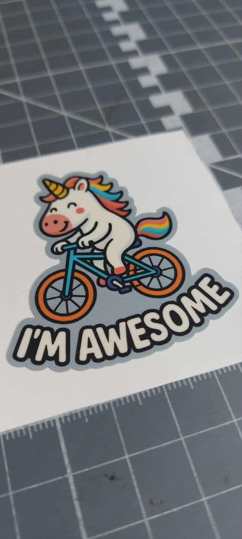 I'm Awesome Unicorn Sticker