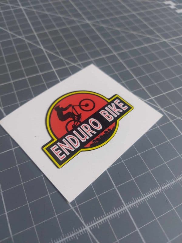 Jurrasic Park Enduro Bike Badge Spoof