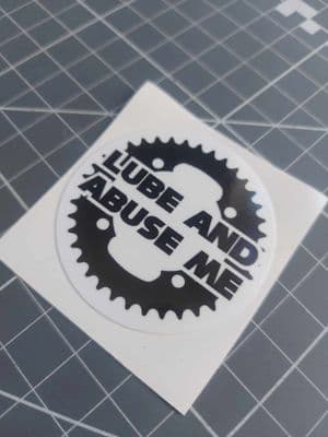 Lube & Abuse Me Badge Spoof