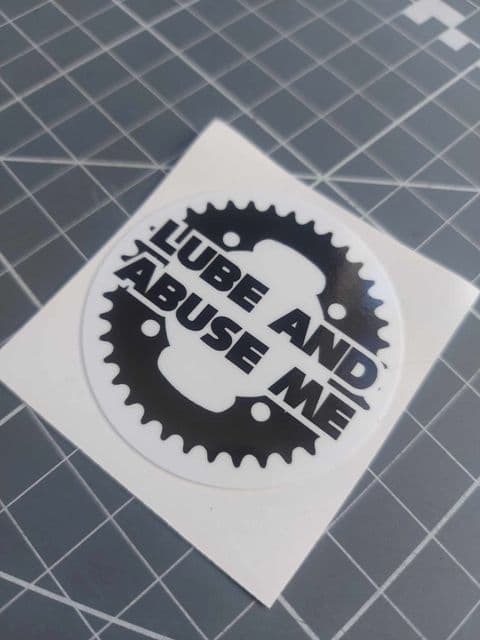 Lube & Abuse Me Badge Spoof