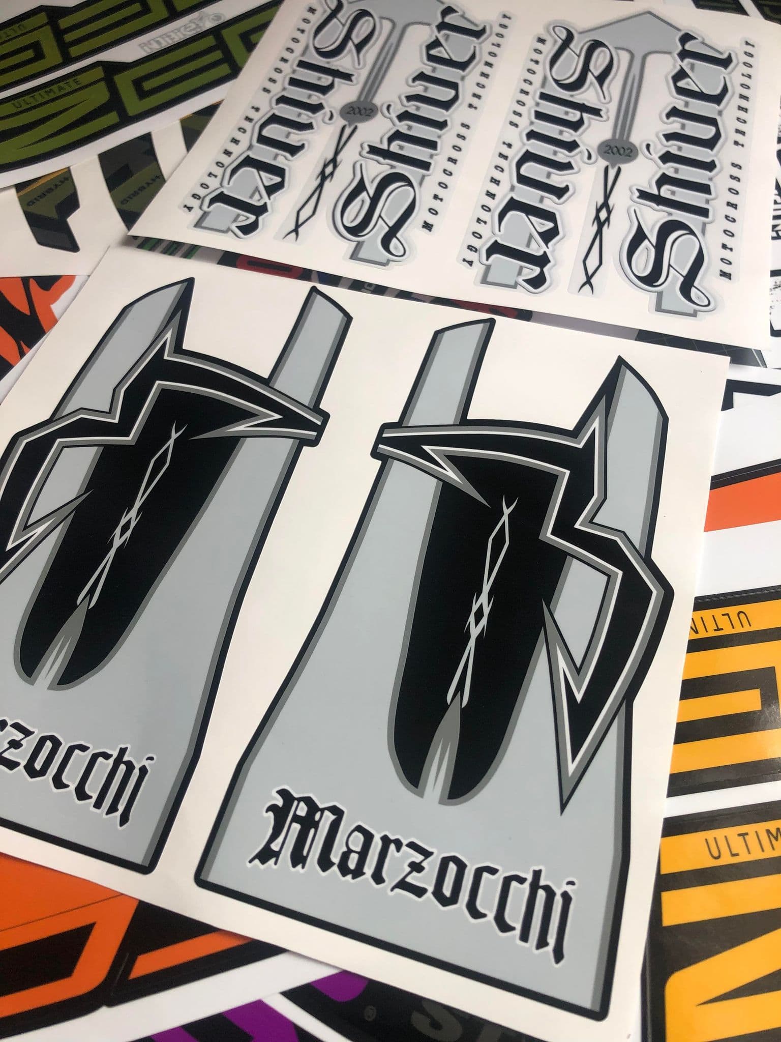 Pro Circuit Fork Wraps/Stickers – 230x165mm – For Dirt Bikes & Dual Sport – MX Cosmetix