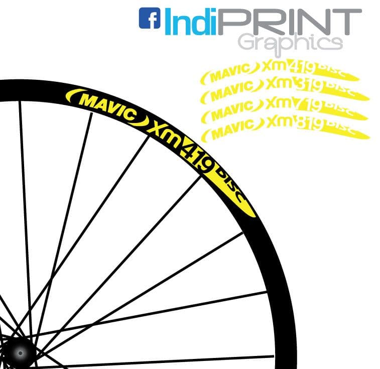 Mavic XM Range Rim Stickers/Decals