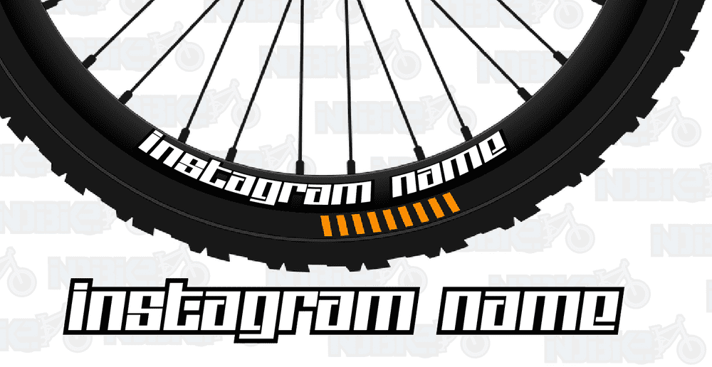 Custom Trials Rim Graphics Modern Text Custom Rim Graphics/Stickers